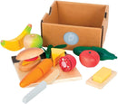 small foot Schneide-Set Mittagessen "fresh" aus Holz, Lebensmittel für Kinderküche, Rollenspielzeug ab 2 Jahren, 12331