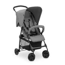 hauck Buggy Sport, Grey - Federleichter Reisebuggy 5,9 kg - mit Liegefunktion für Kinder ab Geburt bis 15 kg - Klein Zusammenklappbar, Großer Einkaufskorb bis 3 kg