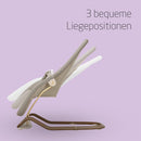 Maxi-Cosi Dove, Babywippe, 0–3 Jahre, 0–15 kg, Leichtgewicht Babywippe, Zusammenklappbar, Tragbar, Natürliches Wippen, 3 Liegepositionen, Eco Care 100% Recycelte Stoffe, Elegance Beige