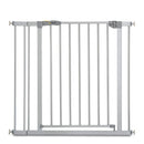 hauck Stop N Safe 2, Silber – Schutzgitter Treppe und Tür 84–89 cm – Kindersicheres Absperrgitter ohne Bohren – Manuelle 1 Hand Öffnung – nur für Innen - Auch für Hunde