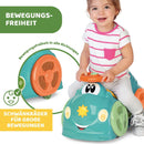 Chicco Rutscher All Around Eco+ Grün, Geeignet für 1-3 Jahre (bis 20 kg), Made in Italy, 75% Recycelter Kunststoff, Schwenkbare Räder, Mechanische Hupe, Aufbewahrungsfach, Inklusive Aufkleber, Türkis