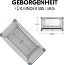 hauck Dream N Play Plus, Dusty Blue - Kinderreisebett mit Transporttasche - Großer Schlupf zum Spielen - Klein Zusammenklappbar - Baby Reisebett Kleinkind ab Geburt bis 15 kg