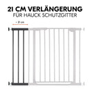 hauck 21cm Verlängerung, Schwarz - Kompatibel mit Kinderschutzgitter Clear Step 2, Open N Stop 2, Autoclose N Stop 2 - Ohne Bohren, Tür- & Treppenschutzgitter Zubehör