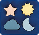 small Foot Silikon Setzpuzzle, 4-teiliges Steckspiel, BPA-frei, Wasserspielzeug, Motorikspielzeug für Babys ab 1 Jahr, 12752