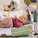 Tiny Love Luxe Developmental Gymini, Spielmatte Baby Holz mit Musik, 0+ Monate, Spieldecke Baby, 20 Aktivitäten, musikalisches Spielzeug zum Mitnehmen
