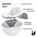 keeeper Babytopf deluxe 4in1, Töpfchen + Toilettensitz + Hocker + Feuchttuchspender, Ab ca. 18 Monate bis ca. 4 Jahre, Kasimir, Weiß