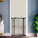 Safetots Druckmontage Selbstschließendes Treppengitter, Extra Schmal, 61cm - 66.5cm, Mattschwarz, Automatisch Schließendes Babygitter, Sicherheitsbarriere für Kleinkinder, Einfache Installation