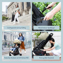 Graco Myavo™ Reisebuggy, ab Geburt bis ca. 4 Jahre (bis 22 kg), leicht, schnell zusammenklappbar, zusammengeklappt freistehend, großer Staukorb, inkl. Regenverdeck, blau, Stormy