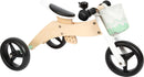 small foot Laufrad und Dreirad Salbeigrün aus Holz, 4in1, mit verstellbarem Sitz und gummierten Reifen, ab 1 Jahr, 12414