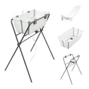 Stokke Faltbares Babybad (weiß) + Newborn Support + Flexi Bath Stand - Ideal für Neugeborene & Kinder bis 48 Monate