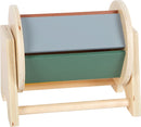 small Foot Montessori Drehtrommel aus FSC 100%-zertifiziertem Holz, Regenbogenrad mit 5 Farbflächen, Baby-Spielzeug ab 6 Monate, 12742