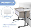Chicco Next2Me Essential Neugeborenen Beistellbett, Nachhaltig, Kompatibel mit verschiedenen Betten, Höhenverstellbar, Neigbar, Gute Luftzirkulation, Matratze und Tasche enthalten, 0-6 Monate