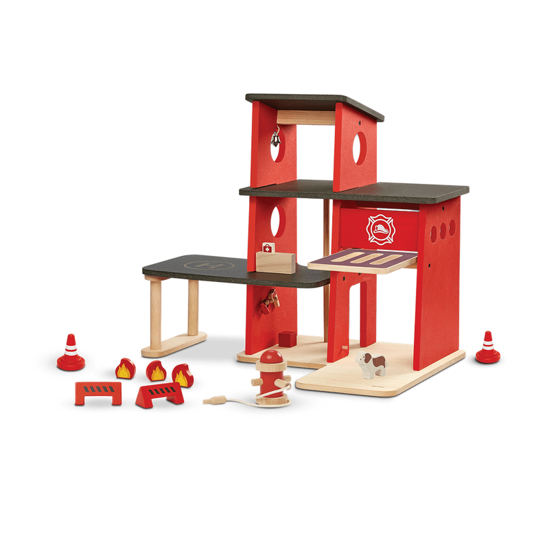 PlanToys Fire Station wooden toy