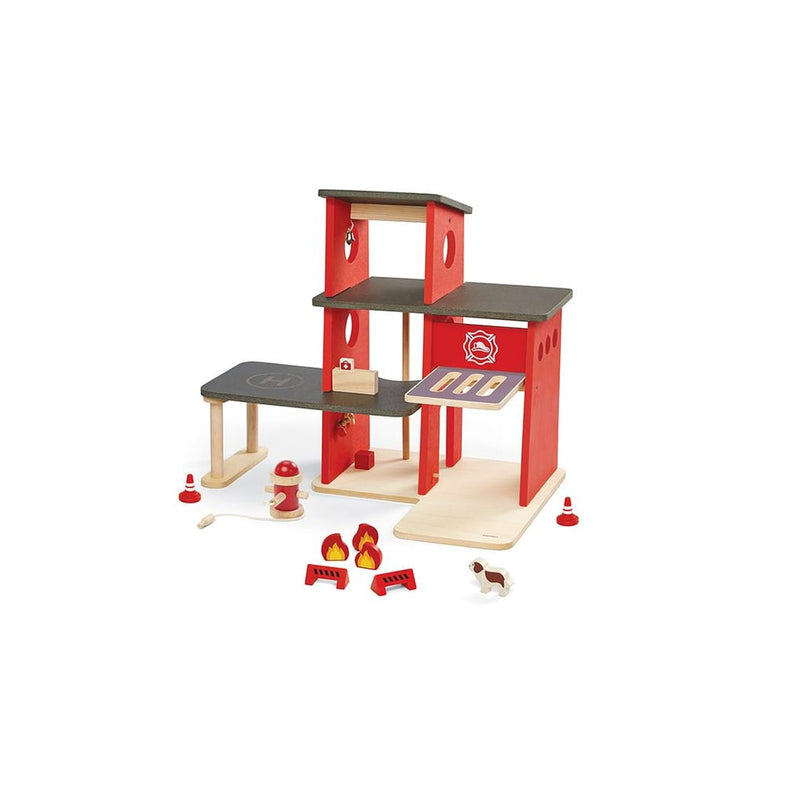 PlanToys Fire Station wooden toy