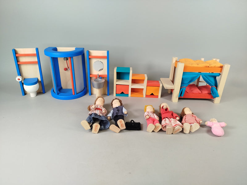 Puppenhaus mit Möbeln & Zubehör – großes Spielhaus Set für Kinder