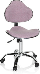 B-Ware Hjh Office Kinderstuhl Drehstuhl Schreibtischstuhl Rosa Stoff Kinderbürostuhl