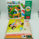 Goula Bundle Farbformen Set von 2 Holzklötze