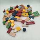 by LØNNE Holzbausteine 2104 mit Tier- & Hausfiguren