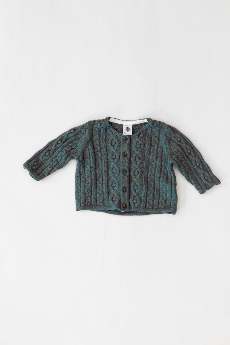 Cardigan, Gr. 60, petrol | Petit Bateau