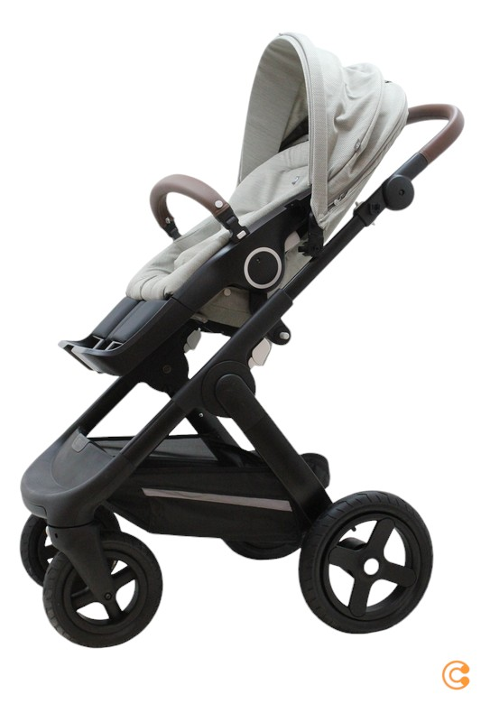 Stokke Trailz Chassis Kinderwagen Räder Gummireifen Ergonomischer Griff System