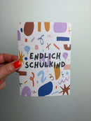 POSTKARTE • SCHULKIND KUNTERBUNT