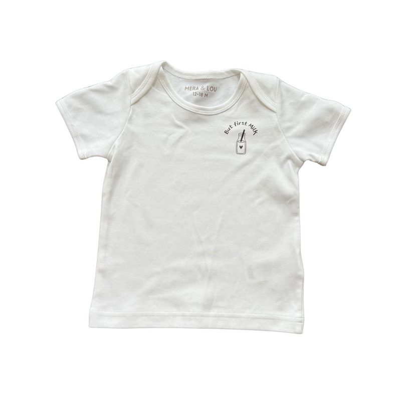 Mera and Lou | T-Shirt | But first milk