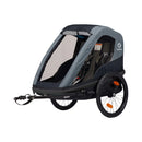 B-Ware Hamax Avenida Zweisitzer Fahrradanhänger Kindertransporter Blau Schwarz