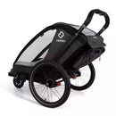 B-Ware Hamax Cocoon One Fahrradanhänger Buggy Kindertransport Grau Schwarz Einsitzer