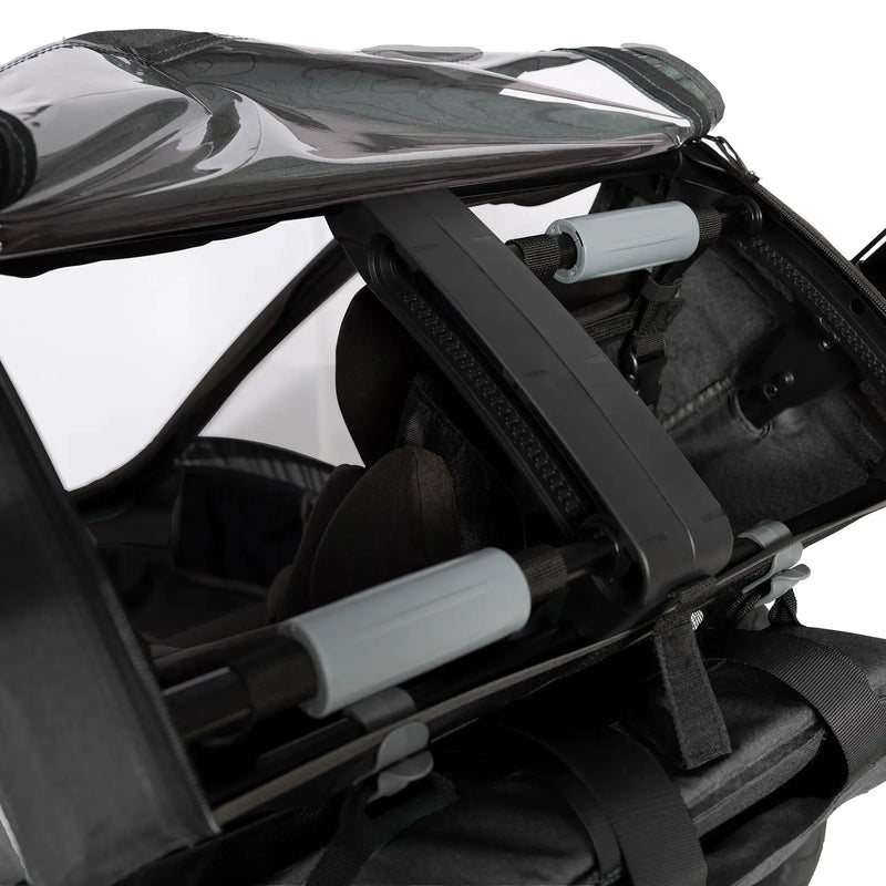 B-Ware Hamax Cocoon One Fahrradanhänger Buggy Kindertransport Grau Schwarz Einsitzer