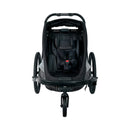B-Ware Hamax Cocoon One Fahrradanhänger Buggy Kindertransport Grau Schwarz Einsitzer