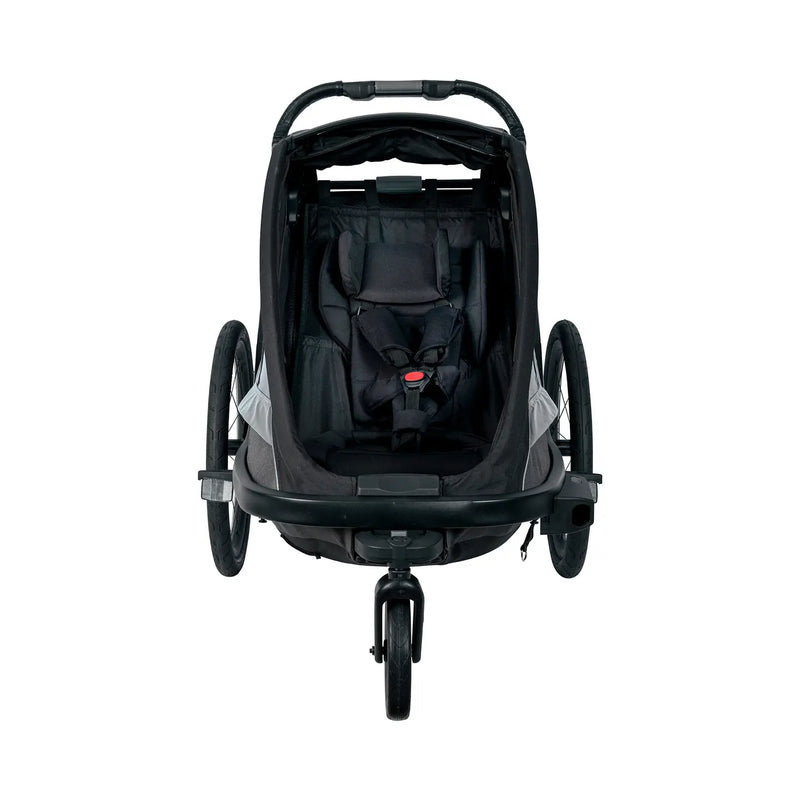 B-Ware Hamax Cocoon One Fahrradanhänger Buggy Kindertransport Grau Schwarz Einsitzer