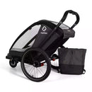 B-Ware Hamax Cocoon One Fahrradanhänger Buggy Kindertransport Grau Schwarz Einsitzer