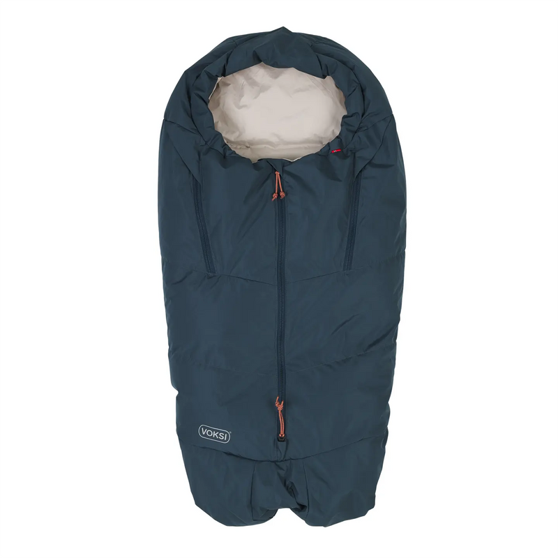 B-Ware Voksi Fußsack Schlafsack Kinderwagen Adventure Poppy Blue Daunenfüllung 105x50cm