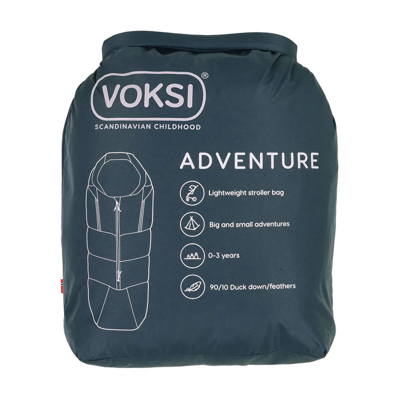 B-Ware Voksi Fußsack Schlafsack Kinderwagen Adventure Poppy Blue Daunenfüllung 105x50cm
