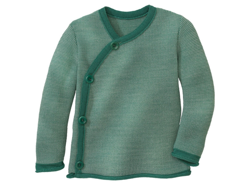 Strickjacken Strickpullover & Strickjacken Kleidung Baby-Jacke melange-mint-natur°* Disana Front Image Last Season