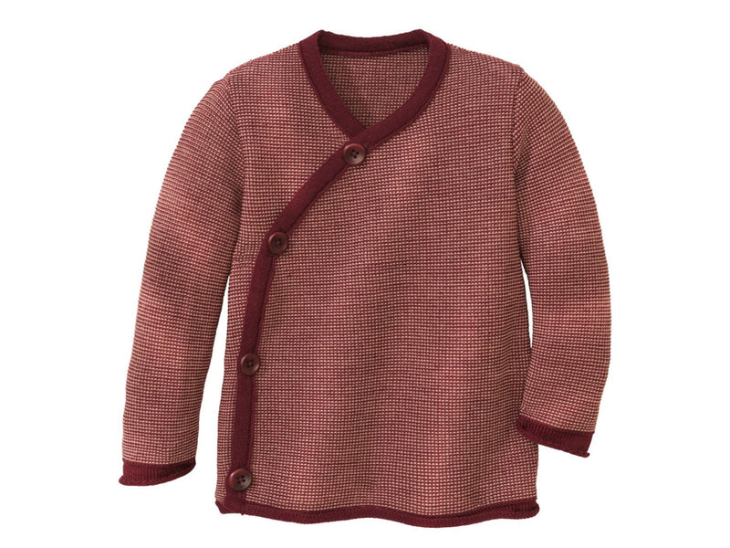 Strickjacken Strickpullover & Strickjacken Kleidung Baby-Jacke melange-cassis-rosé Disana Front Image Last Season