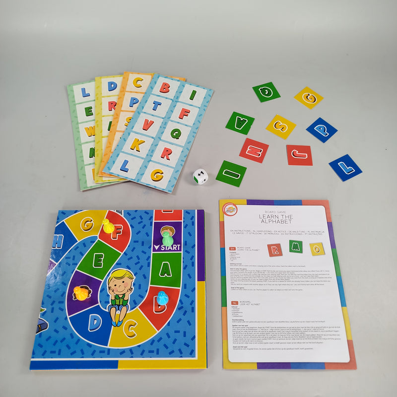 Diverse Lernspiel-Set: Zahlen, Buchstaben & Uhrzeit