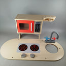 Holz Spielküche mit Zubehör & Mikrowelle