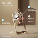 Stokke Tripp Trapp Hochstuhl, Fjord Blue - Inklusive Stuhl + Baby Set2 für Kinder von 6-36 Monaten - Verstellbar, ergonomisch & leicht zu reinigen
