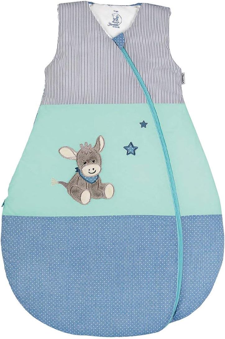 Sterntaler Unisex Baby Funktionsschlafsack, Pony Pauline, Ganzjährig, Wärmeregulierung, Reißverschluss Funktionsschlafsack 80cm Emmi (1er Pack)