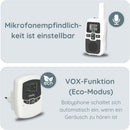 Alecto Baby DBX-80 - Babyphone mit Reichweite von bis zu 3.000 Metern - Weiß/Anthrazit