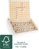 small foot Wörter legen "Educate" aus Holz, Wortlegespiel für ABC-Anfänger und Schüler, ab 6 Jahren, 10952, Braun