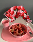 Twistshake Click-Mat + Platte | Anti-Rutsch-Geschirrset für Babys | Babyteller + Baby-Tischset