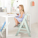 hauck Alpha+, Mint - Mitwachsender Holzhochstuhl aus Buche für Kinder ab 6 Monaten bis 90 kg - Inklusive 5 Punkt Gurt, Schrittgurt, Schutzbügel - Kompatibel mit viel Zubehör