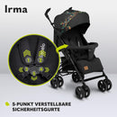 LIONELO Irma Kinderwagen bis 15 kg, Kinderwagen, leichter moderner Kinderwagen mit Liegefunktion, faltbar, große 6-Zoll-Räder, großer Korb, Tasche, Moskitonetz Dreamin