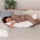 doomoo Coussin de Grossesse & Coussin Allaitement Buddy - Ultra Confort pour Dormir Pendant la Grossesse - Soulage Dos, Jambes et Ventre - Housse T...