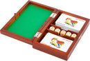 small foot Spielbox Karten und Würfel, Spielset mit 2 Kartenspielen und fünf Würfeln, mit Aufbewahrungsbox, 11363