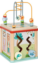 small Foot Motorikwürfel „Jungle Friends“ aus FSC® 100%-zertifiziertem Holz, platzsparender Aktivitätswürfel mit 5 bespielbaren Flächen, Lernspielzeug für Kinder ab 1 Jahr, 12765