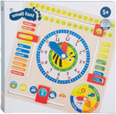 small foot Lerntafel aus Holz, zum Lernen von Datum, Uhrzeit, Jahreszeiten und Wetter, ab 3 Jahren, 4765