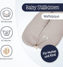 Julius Zöllner Wafffelpique Stillkissen ca. 190 cm | Füllung 42 Liter EPS-Mikroperlen | Made in Germany | Bezug aus 100% Baumwolle | Oeko-TEX® Standard 100 | Seashell